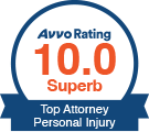 Avvo Rating - 10.0 Superb - Top Attorney Personal Injury
