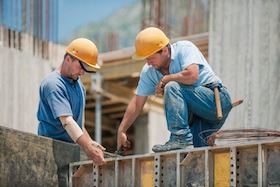 Workers on a Roof