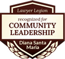 Lawyer Legion recognized for Community Leadership / Diana Santa Maria - Badge